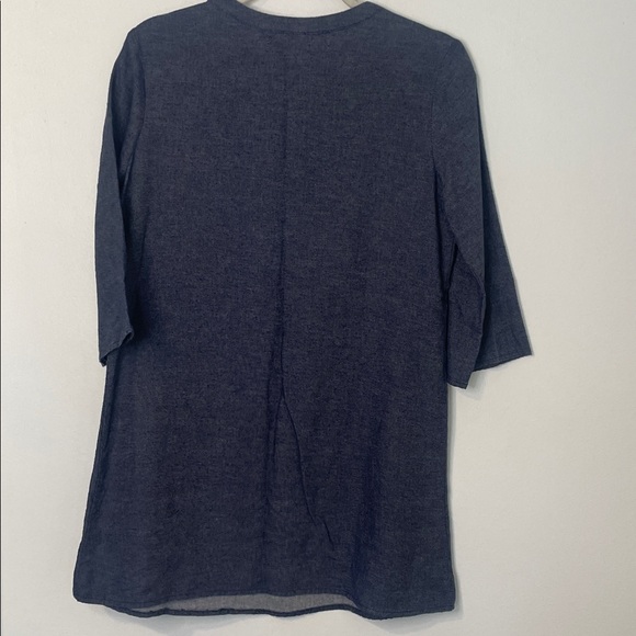 Flying Tomato Spring Tunic Denim Blue with Embroidery Womens Medium - Picture 5 of 7